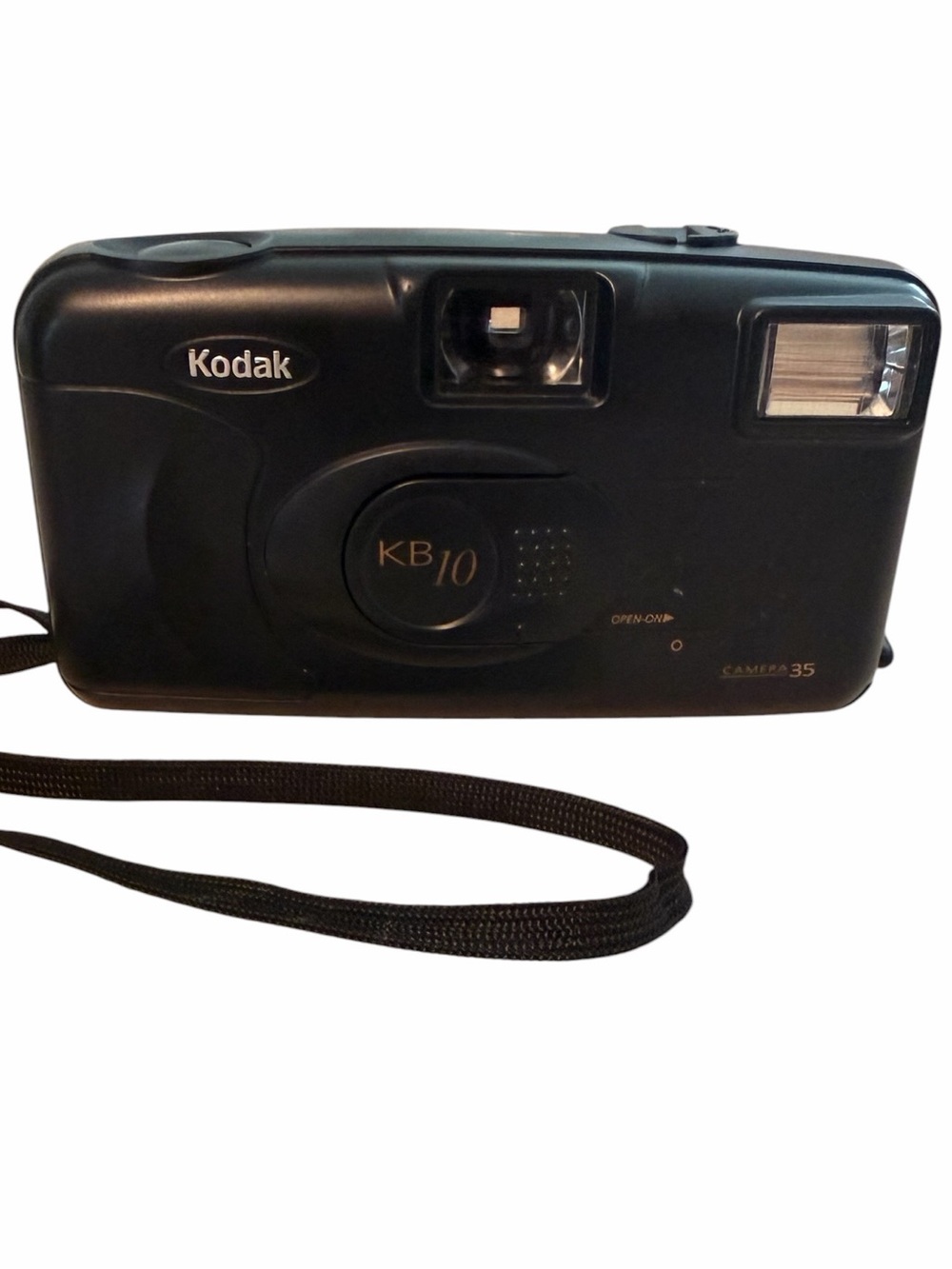 Kodak KB 10 35mm Film Point & Shoot Camera Black Auto Flash Untested Vintage 90s